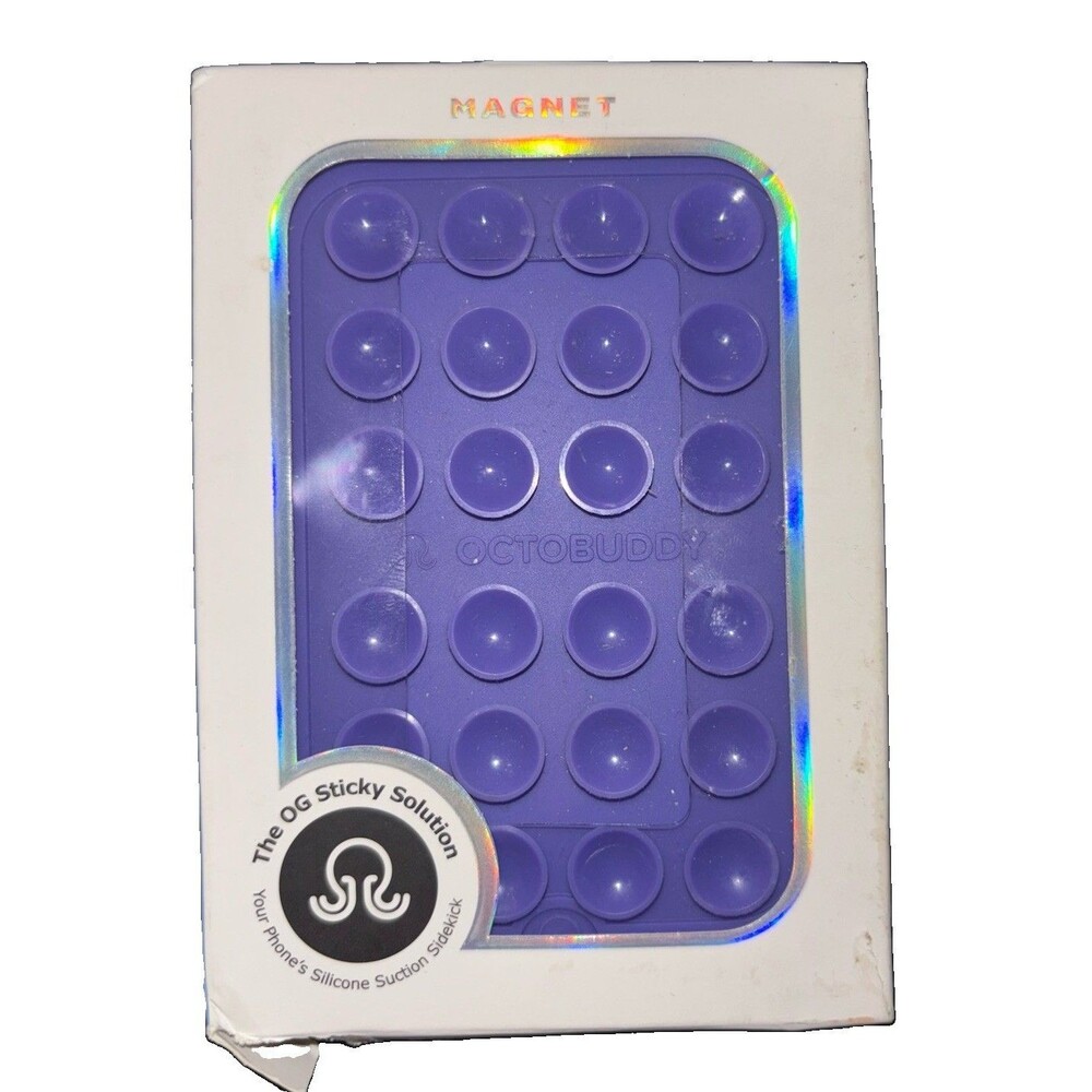 NEW Octobuddy Silicone Suction Cup Phone Case Mount Magnet - Purple